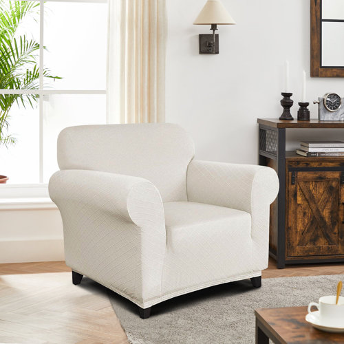 Red Barrel Studio® Ultra Soft Box Cushion Armchair Slipcover & Reviews Wayfair